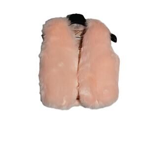 Benetia Girl's Faux Fur Vest , Sassy, Feminine, Pink Size ?10-12 NWT